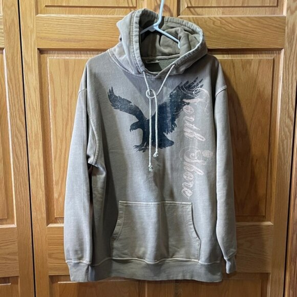 Avalon Other - Avalon Men's Tan Hoodie with Eagle Graphic
